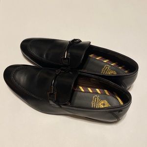 BASE LONDON MENS BLACK LEATHER DRESS SHOES SIZE 41 LIKE NEW